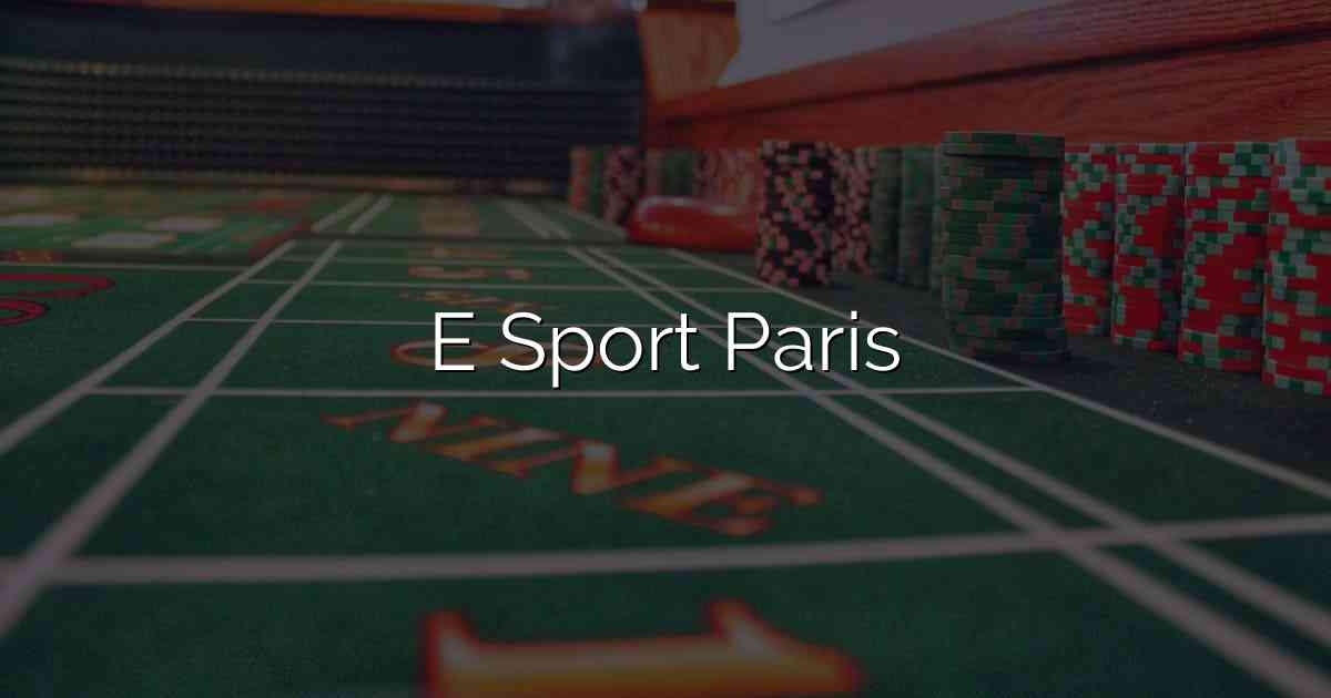 E Sport Paris