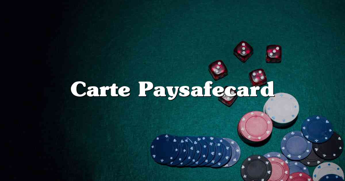 Carte Paysafecard