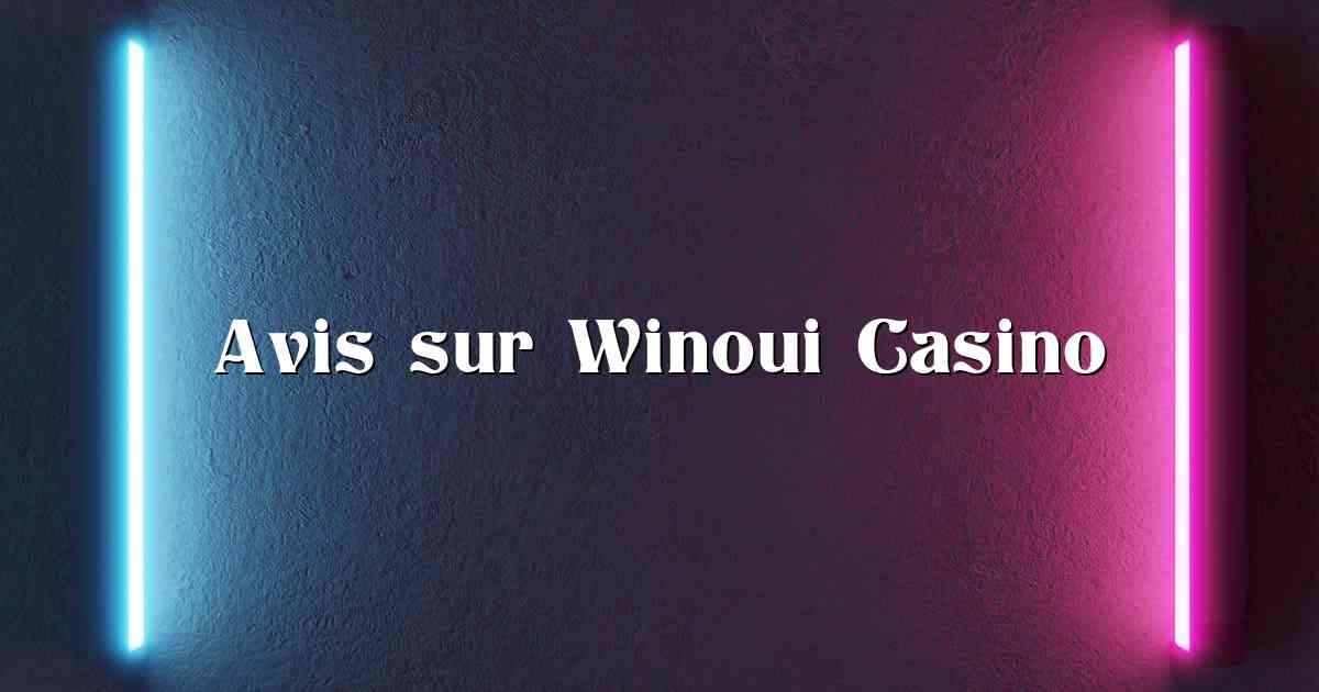 Avis sur Winoui Casino